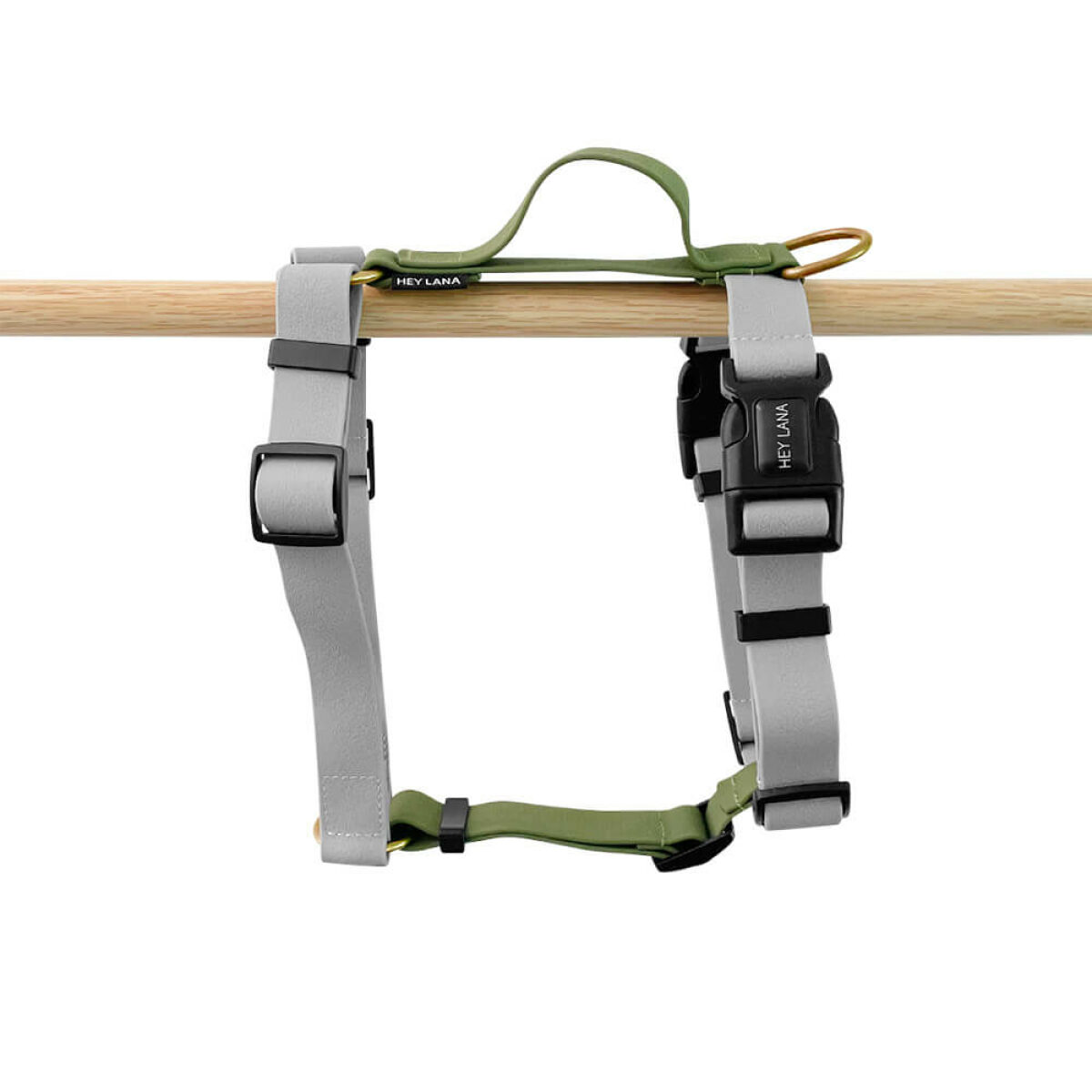 Dog harness - Outdoor FLEX is 5-way adjustable in gray/green