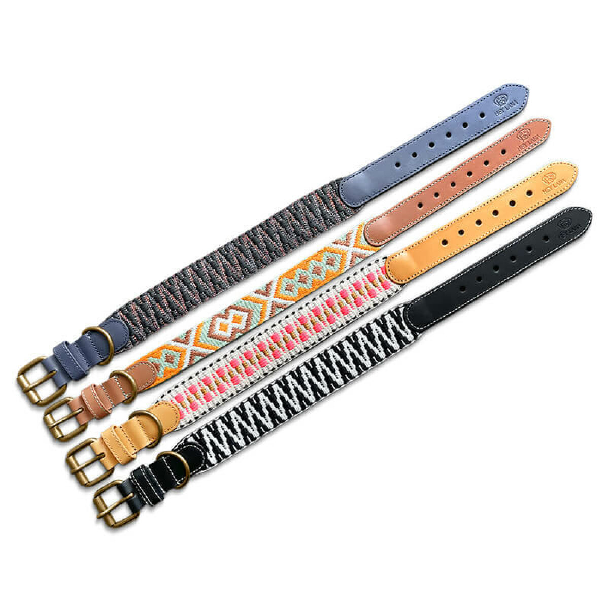 Tres Chic collection collars dogs all colors lying down