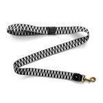 Short dog lead Tres Chic 1.20m in black/white