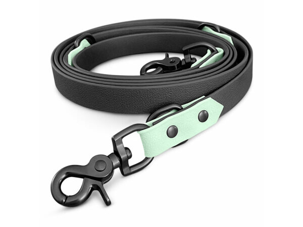 Dog lead Outdoor SPORT is 3-way adjustable in black/mint