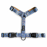 Kunterbunt harness in mocha and blue lying down