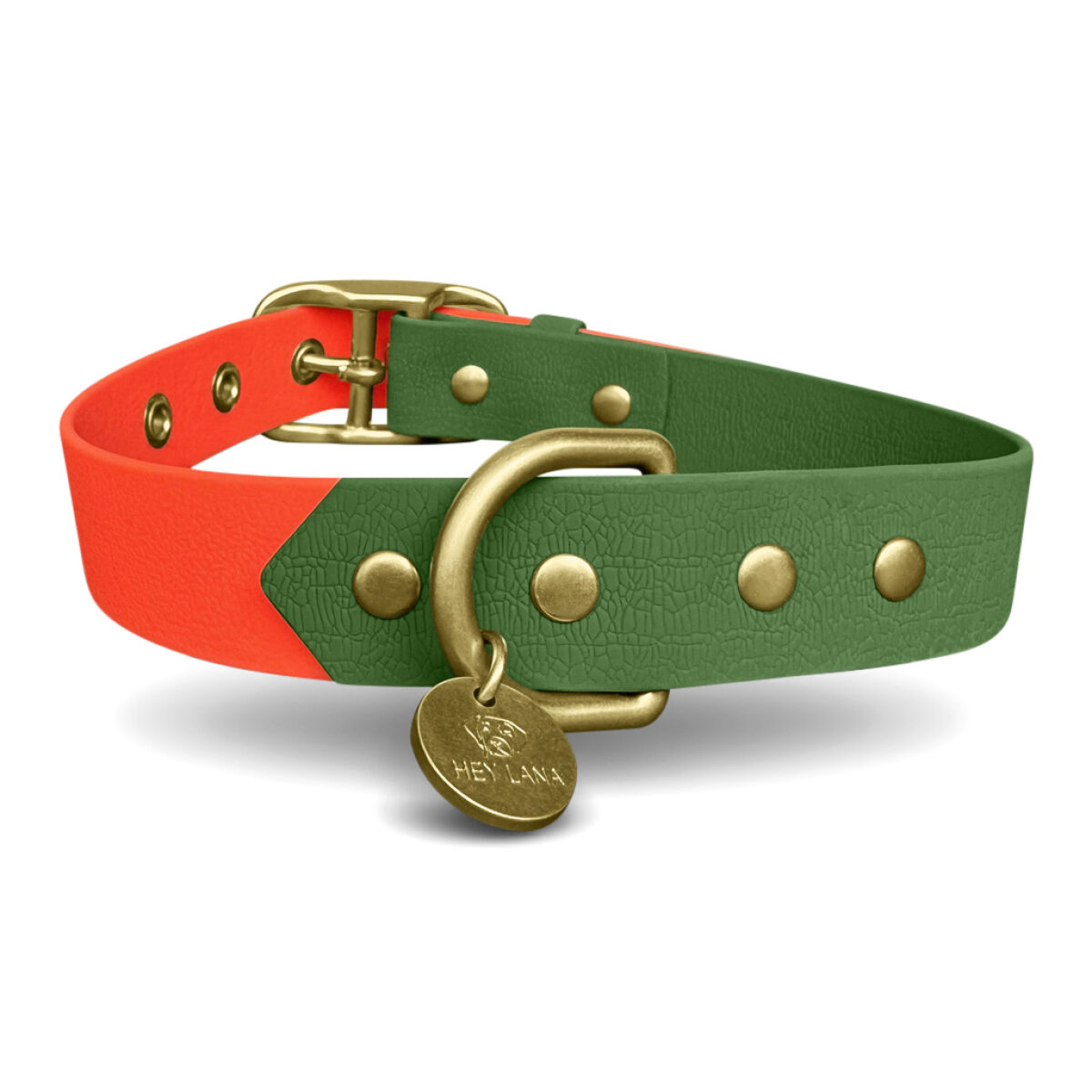 Dog collar Outdoor FLEX - Waterproof - Neon orange/green - Image 4