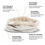 The Snuggle Cave – Premium Dog Blanket with Cave – Sand/Beige - Image 3
