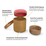 Walk Pouch 2 in 1 – Leckerlibeutel & Kotbeutelspender Pink/Beige – Bild 3